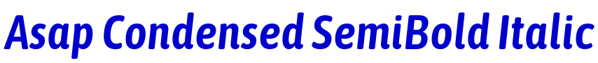 Asap Condensed SemiBold Italic fuente